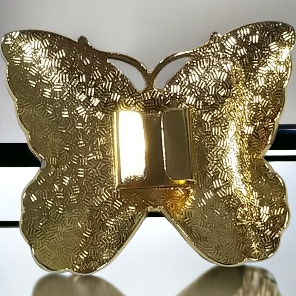 Cloisonné Enamel Butterfly Belt Buckle for Women by Charmant Beverly Hills CA - Picture 2 of 9